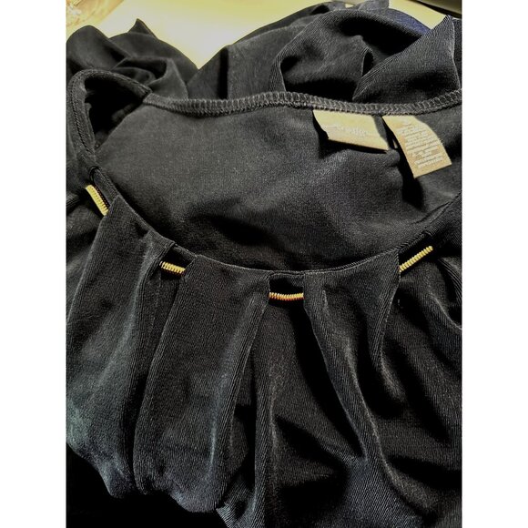 Travelers By Chicos Womens Navy Blue Long Sleeve Top Size 3 Acetate Spandex - Picture 3 of 7